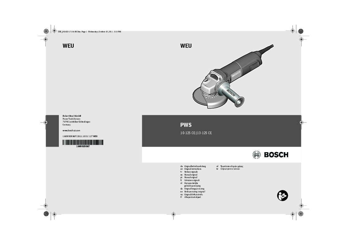 Guide utilisation BOSCH PWS 13-125  de la marque BOSCH