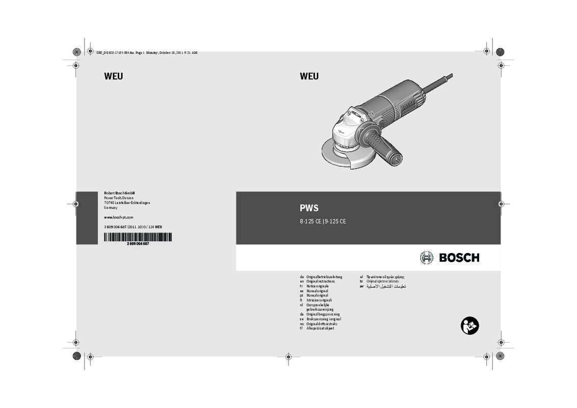 Guide utilisation BOSCH PWS 9-125  de la marque BOSCH
