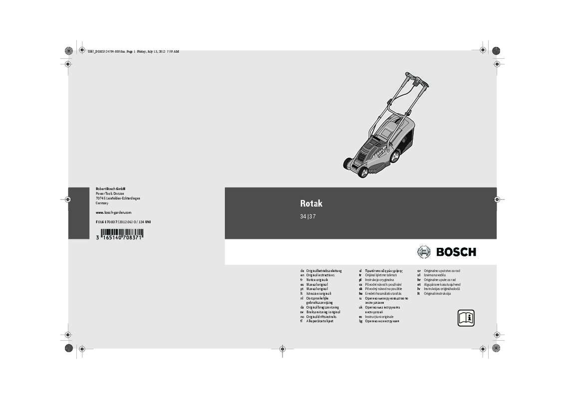 Guide utilisation BOSCH ROTAK 34 LI E ACCU  de la marque BOSCH