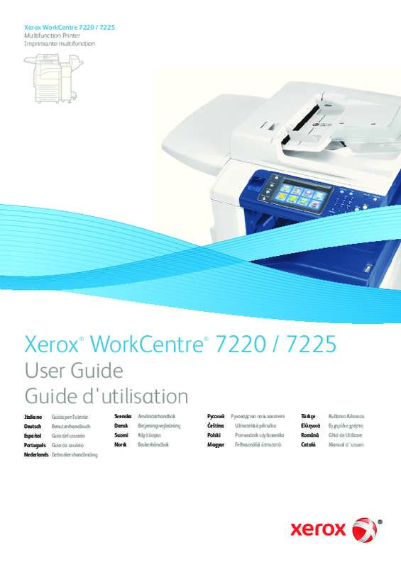 Guide utilisation  XEROX WORKCENTRE 7220 7225  de la marque XEROX