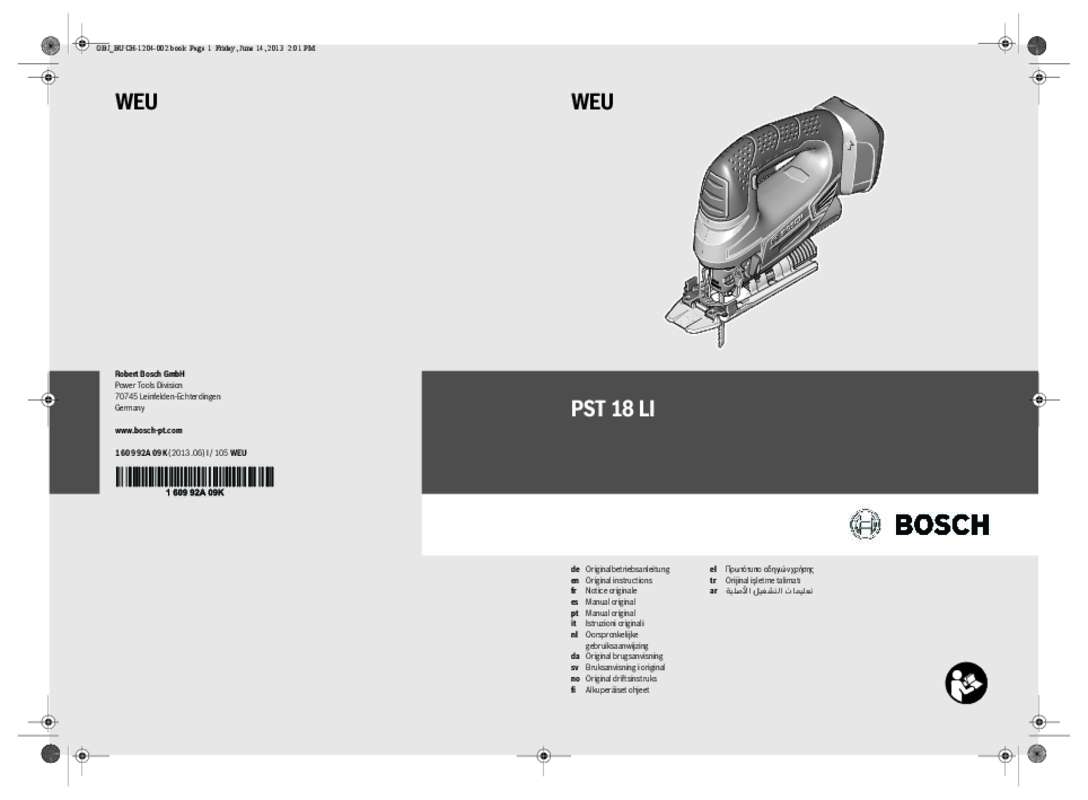 Guide utilisation BOSCH PST18LI  de la marque BOSCH