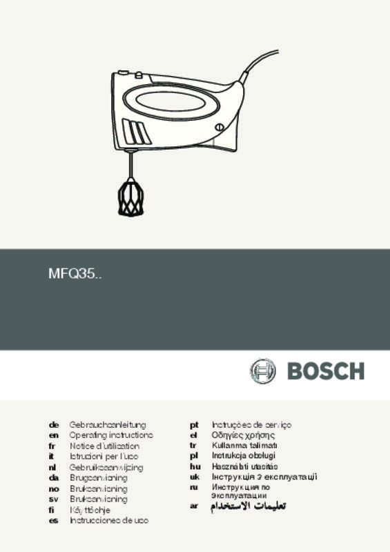 Guide utilisation BOSCH MFQ3540  de la marque BOSCH