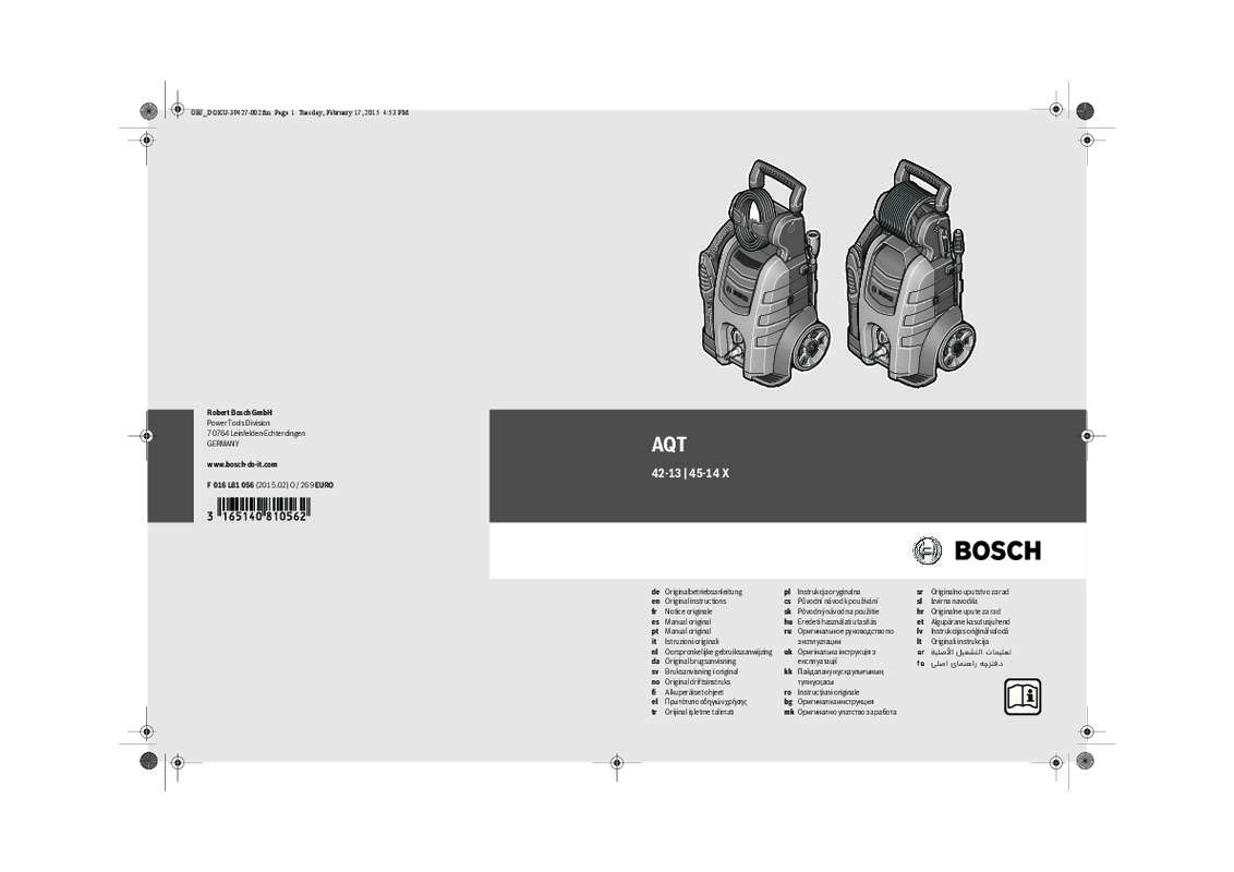 Guide utilisation BOSCH AQT 45-14 PREMIUM  de la marque BOSCH