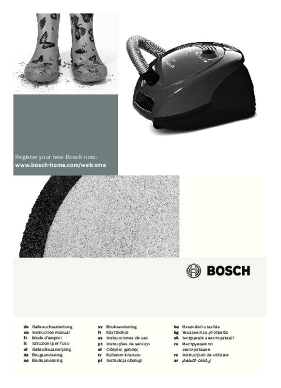 Guide utilisation BOSCH BSG6A110 de la marque BOSCH