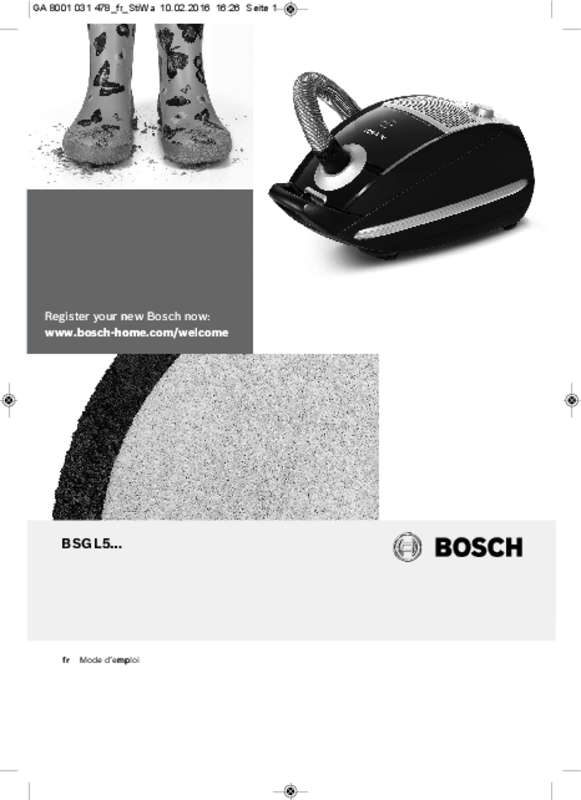 Guide utilisation BOSCH BSGL5PRO5 de la marque BOSCH
