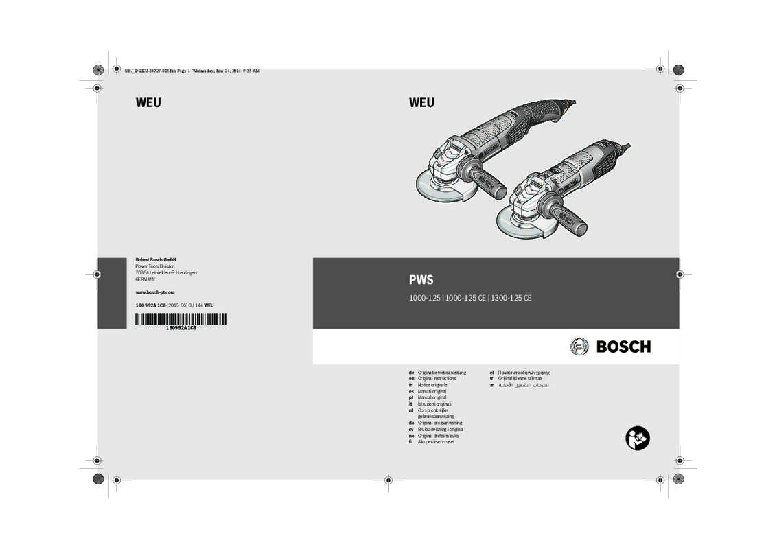 Guide utilisation BOSCH PWS1000  de la marque BOSCH