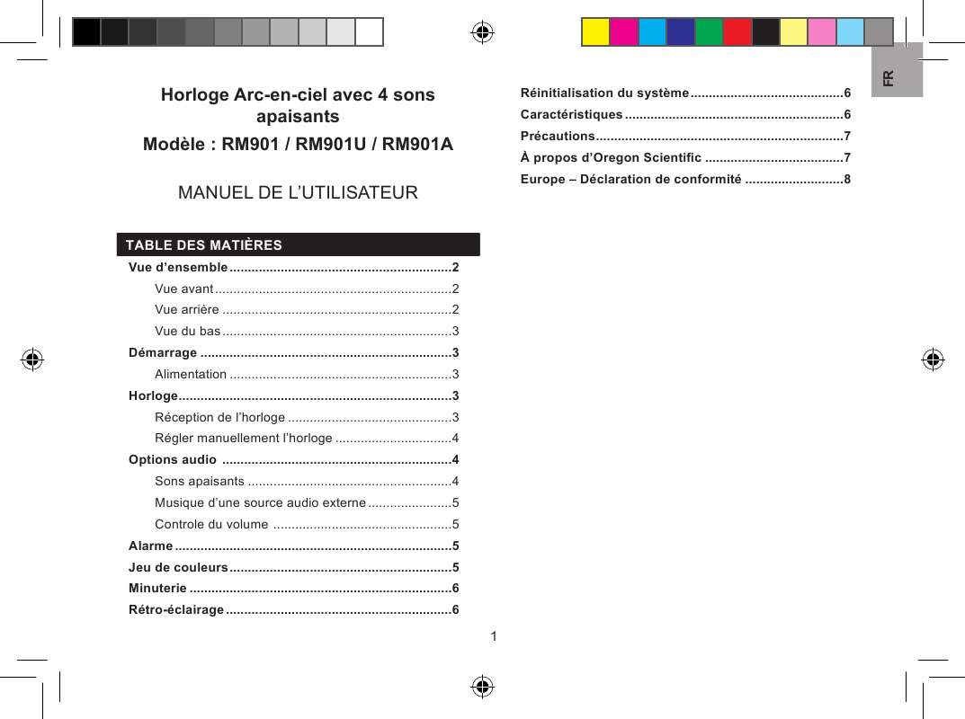 Guide utilisation OREGON SCIENTIFIC RM901  de la marque OREGON SCIENTIFIC