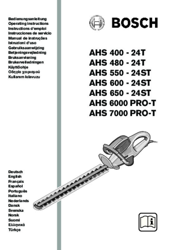 Guide utilisation BOSCH AHS 480-24  de la marque BOSCH