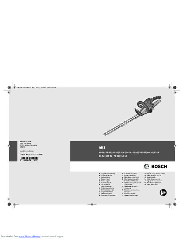 Guide utilisation BOSCH AHS 580-26  de la marque BOSCH