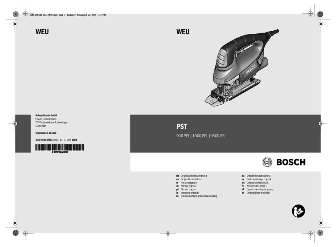 Guide utilisation BOSCH PST9500PEL  de la marque BOSCH
