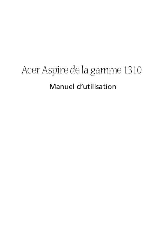 Guide utilisation ACER ASPIRE 1310  de la marque ACER