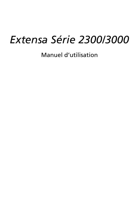Guide utilisation ACER EXTENSA-3000  de la marque ACER