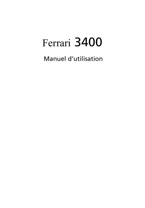 Guide utilisation ACER FERRARI-3400  de la marque ACER