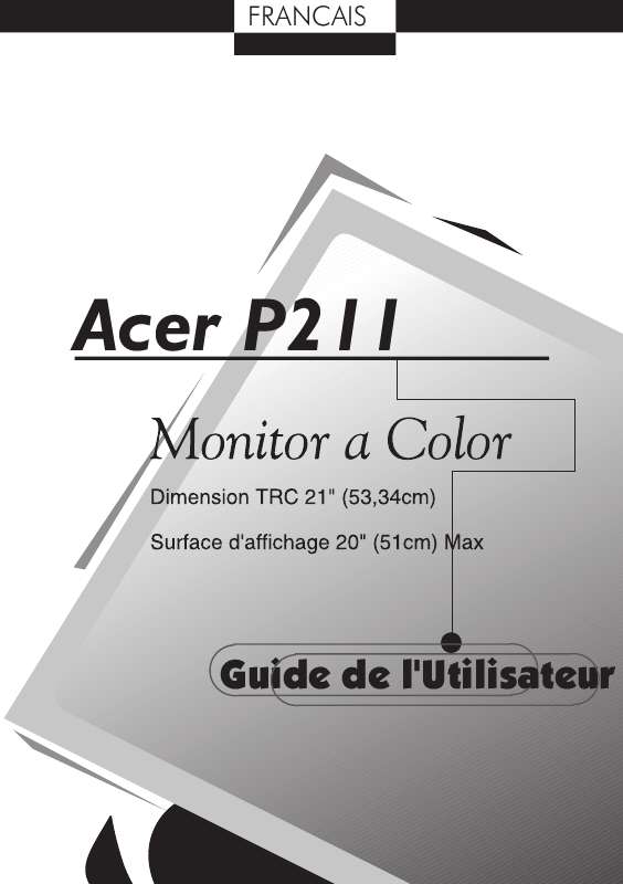 Guide utilisation  ACER P211  de la marque ACER
