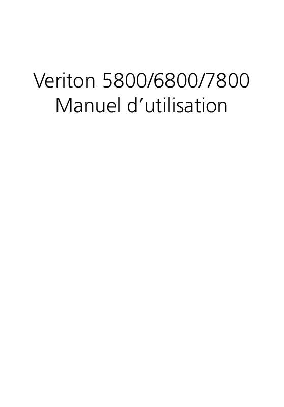 Guide utilisation ACER VERITON-X800  de la marque ACER