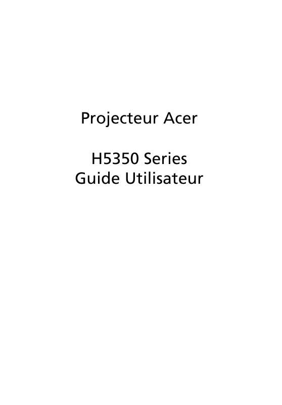 Guide utilisation ACER H5350  de la marque ACER
