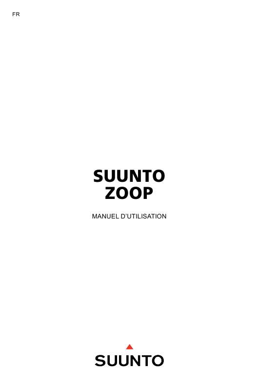 Guide utilisation SUUNTO ZOOP  de la marque SUUNTO