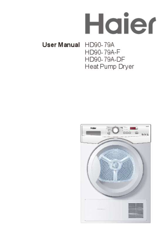 Guide utilisation HAIER HD90-79A-F de la marque HAIER