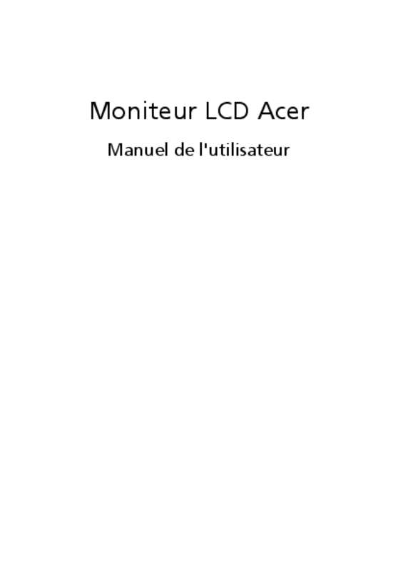 Guide utilisation ACER B223WLBOYMDR  de la marque ACER