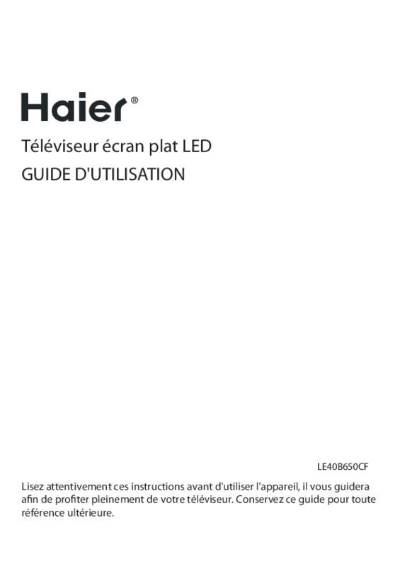 Guide utilisation HAIER LDF39V100  de la marque HAIER