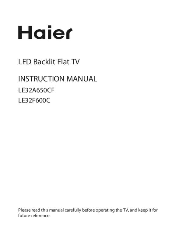 Guide utilisation HAIER LE32F6000T  de la marque HAIER