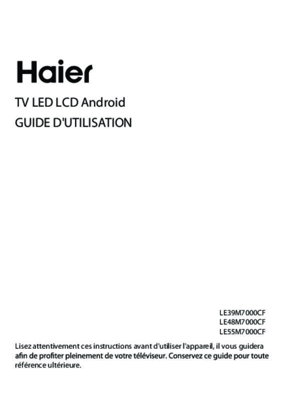Guide utilisation HAIER LE39M7000CF  de la marque HAIER