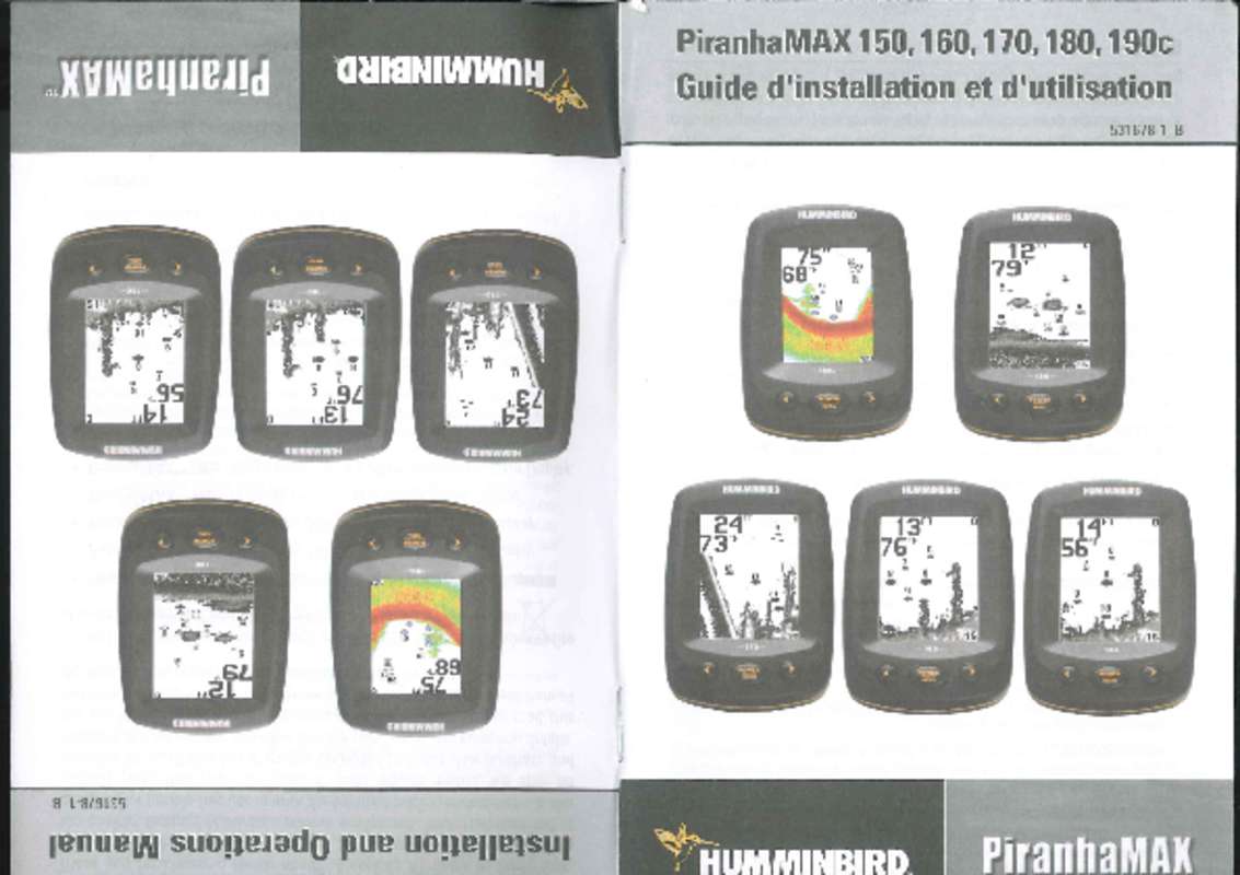 Guide utilisation HUMMINBIRD PIRANHAMAX 160  de la marque HUMMINBIRD