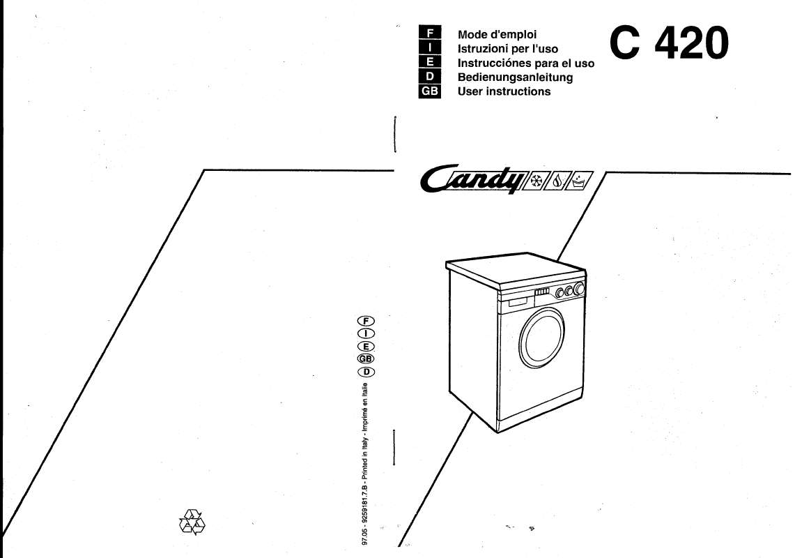 Guide utilisation  CANDY C420  de la marque CANDY