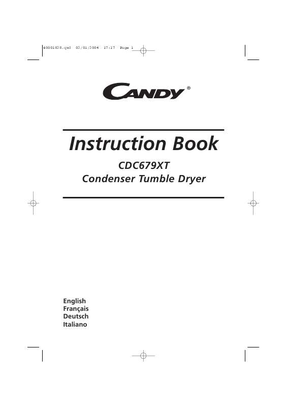 Guide utilisation  CANDY CDC679XT  de la marque CANDY