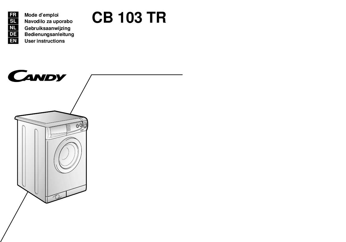 Guide utilisation  CANDY CB 103 TR  de la marque CANDY
