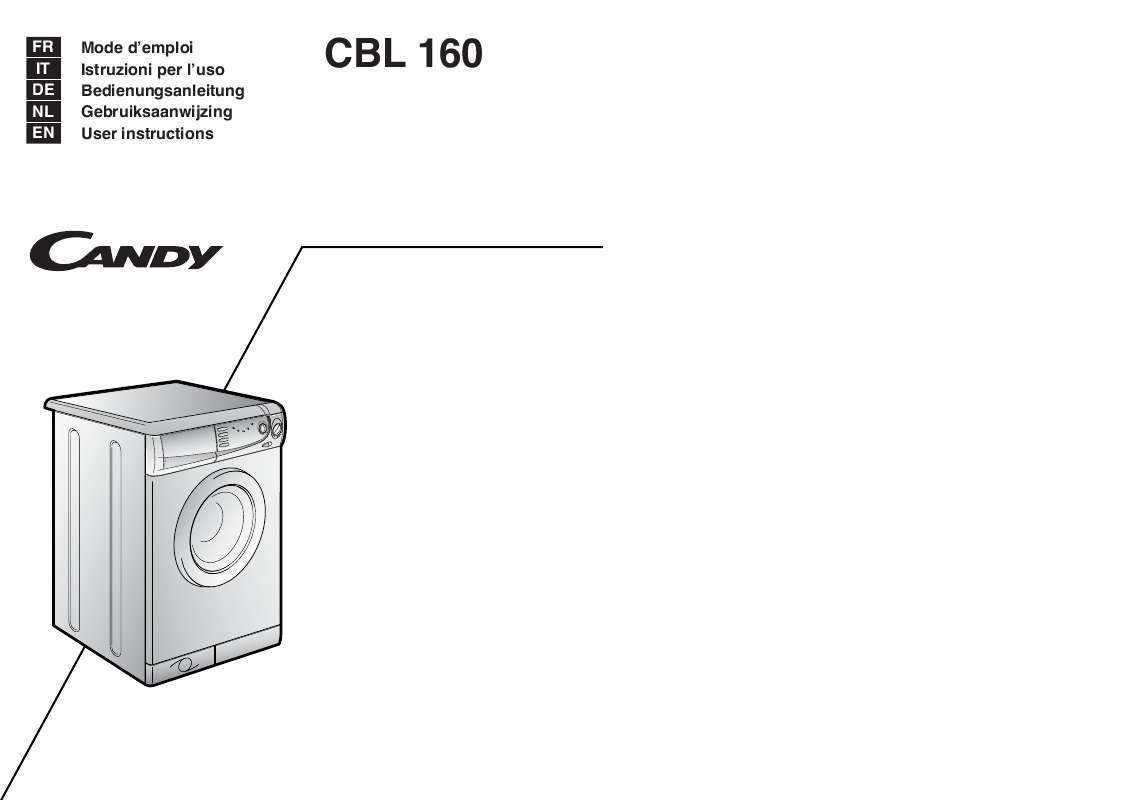 Guide utilisation  CANDY CBL 160  de la marque CANDY