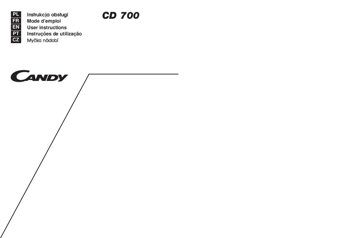 Guide utilisation  CANDY CD 700  de la marque CANDY