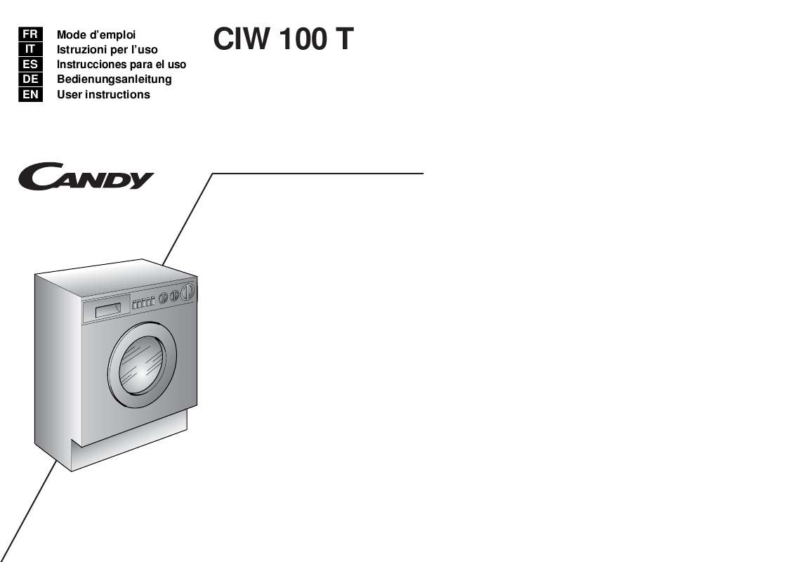 Guide utilisation  CANDY CIW 100 T  de la marque CANDY