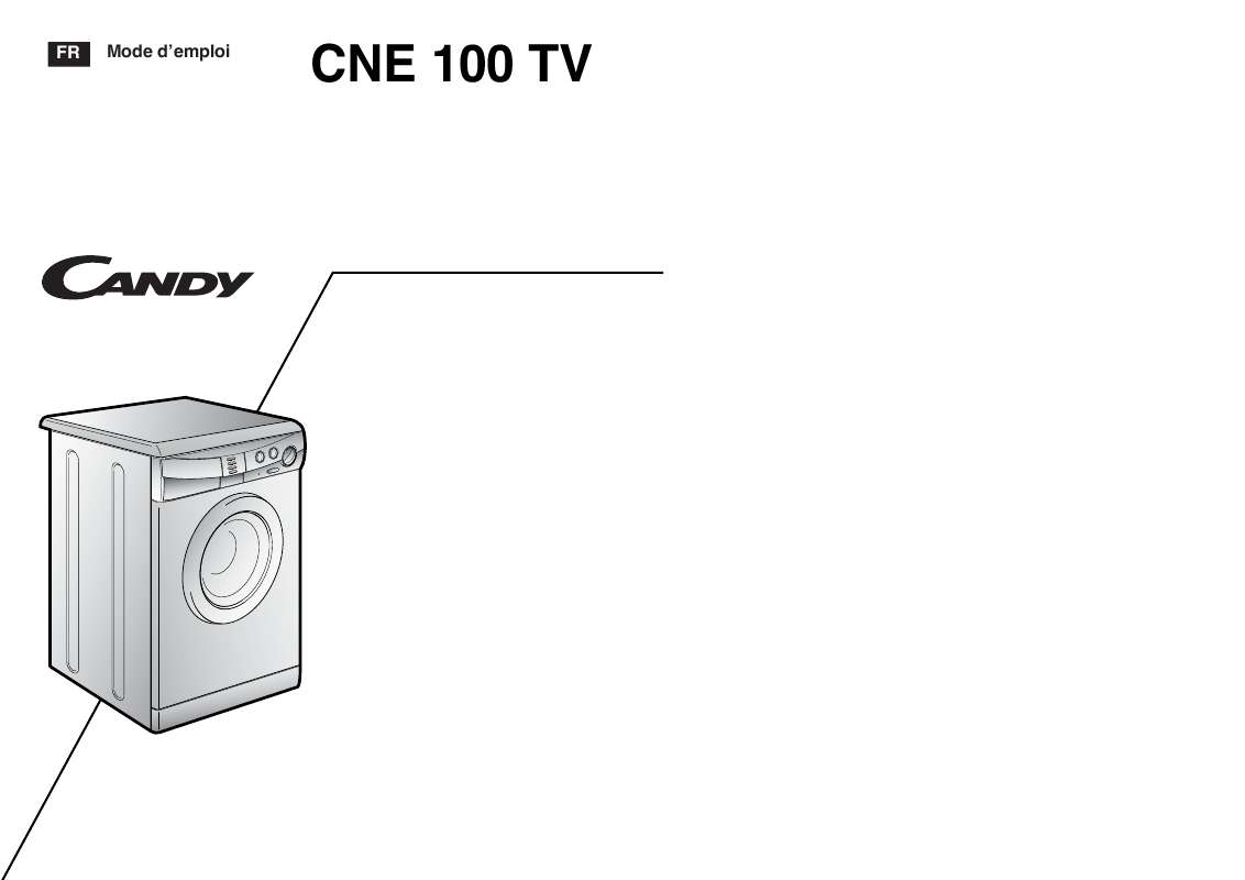 Guide utilisation  CANDY CNE 100 TV  de la marque CANDY
