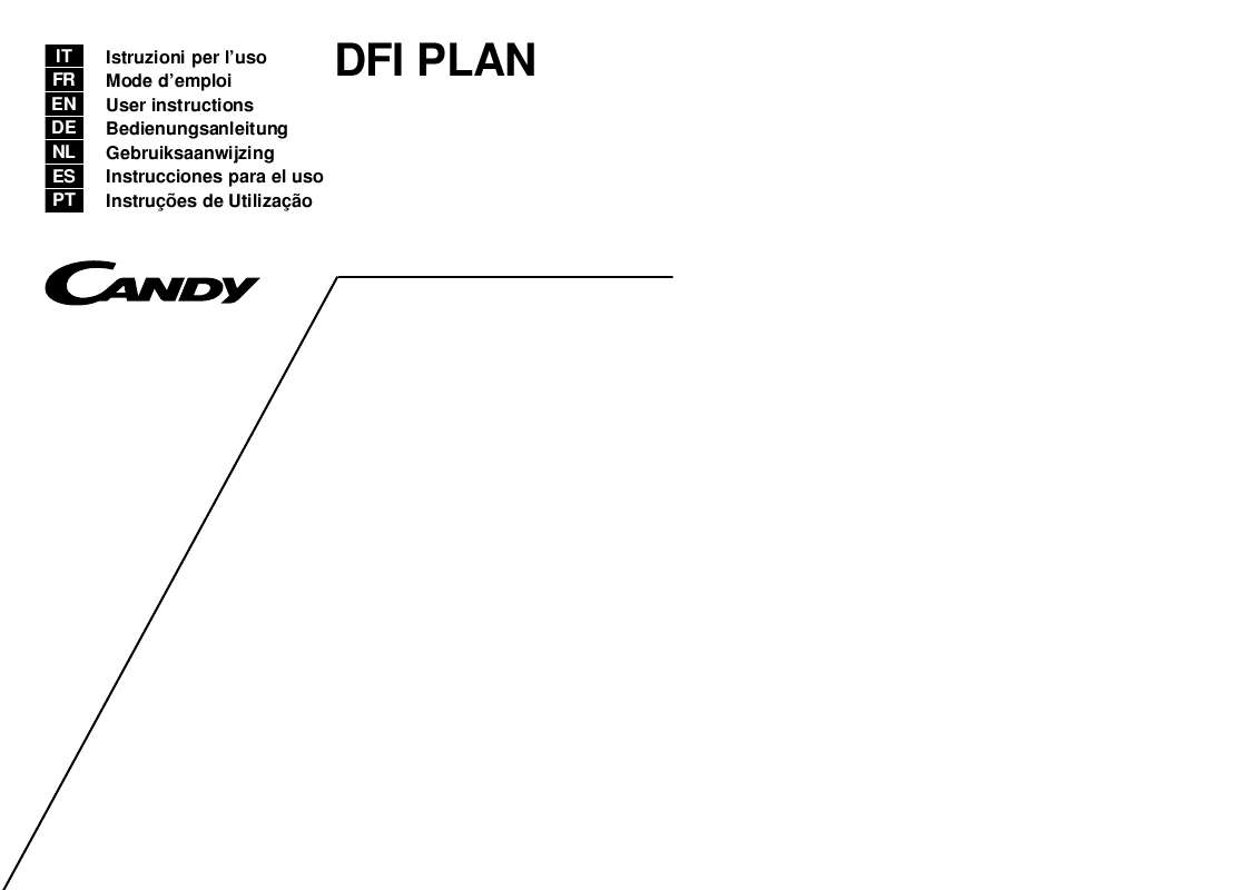 Guide utilisation  CANDY DFI PLAN  de la marque CANDY