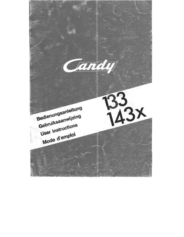 Guide utilisation  CANDY 143X  de la marque CANDY