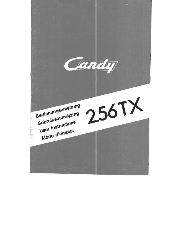 Guide utilisation  CANDY 2.56TX  de la marque CANDY