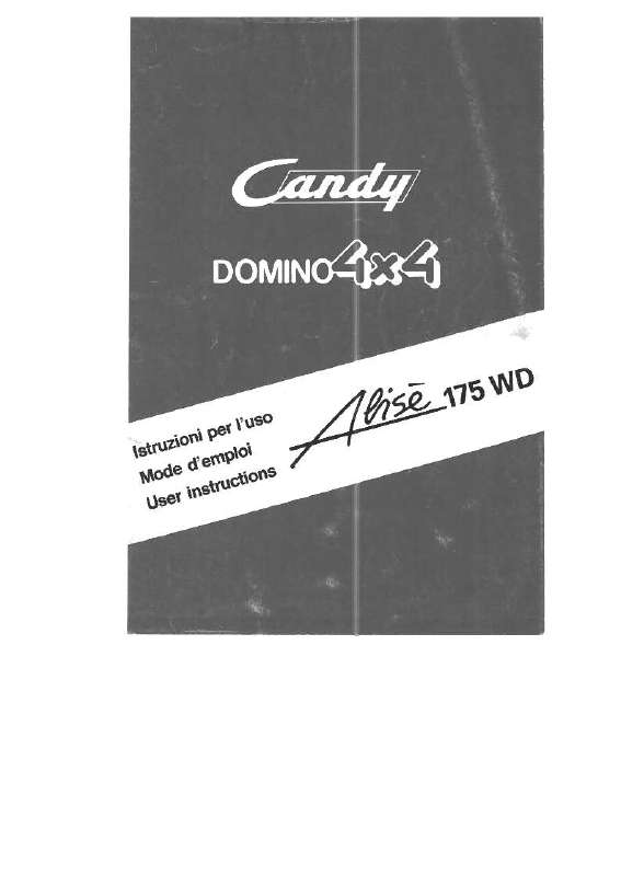 Guide utilisation  CANDY ALISE 175 WD  de la marque CANDY