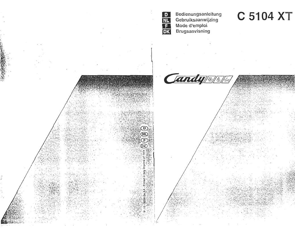 Guide utilisation  CANDY C 5104 XT  de la marque CANDY