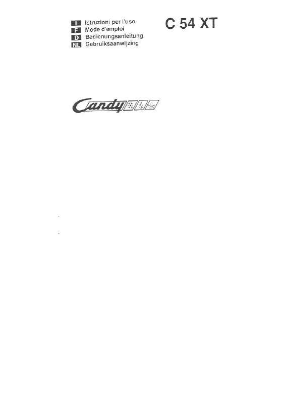 Guide utilisation  CANDY C 54 XT  de la marque CANDY