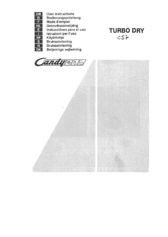 Guide utilisation  CANDY C 57  de la marque CANDY