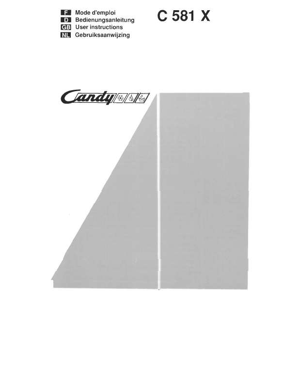 Guide utilisation  CANDY C 581 X  de la marque CANDY