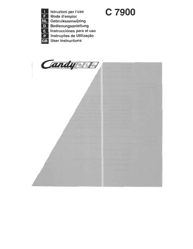 Guide utilisation  CANDY C 7900  de la marque CANDY