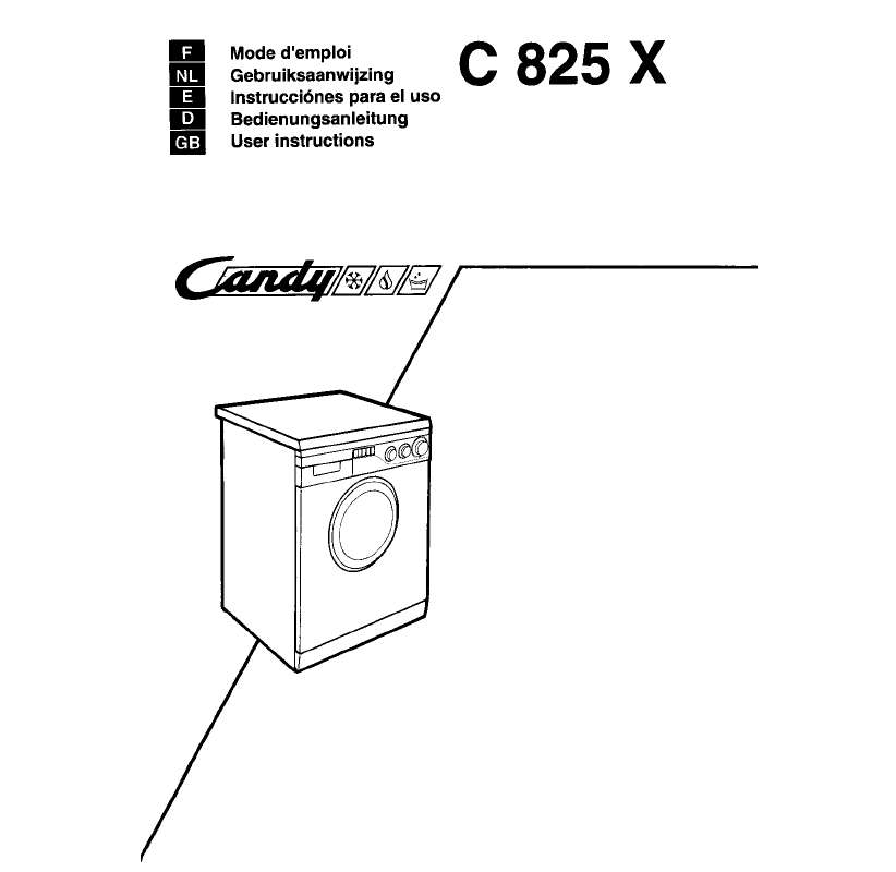 Guide utilisation  CANDY C 825 X  de la marque CANDY