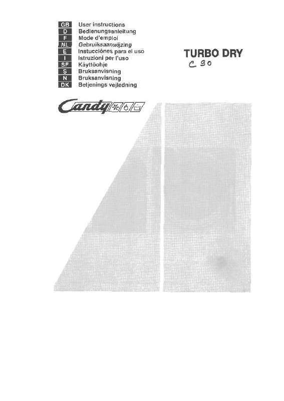 Guide utilisation  CANDY C 90  de la marque CANDY