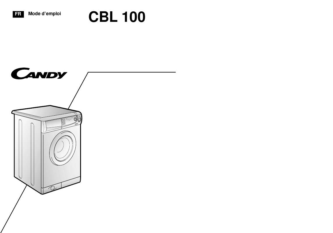Guide utilisation  CANDY CBL 100  de la marque CANDY