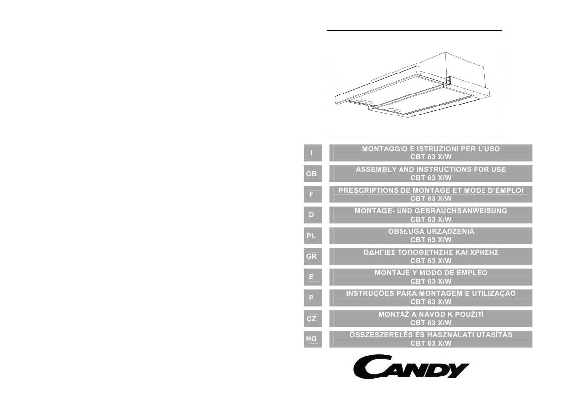 Guide utilisation  CANDY CBT63 W  de la marque CANDY