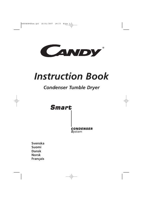 Guide utilisation  CANDY CC 217  de la marque CANDY