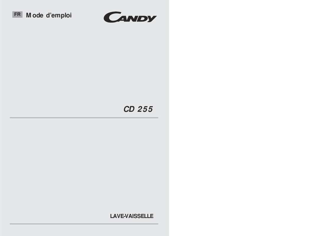 Guide utilisation  CANDY CD 255  de la marque CANDY