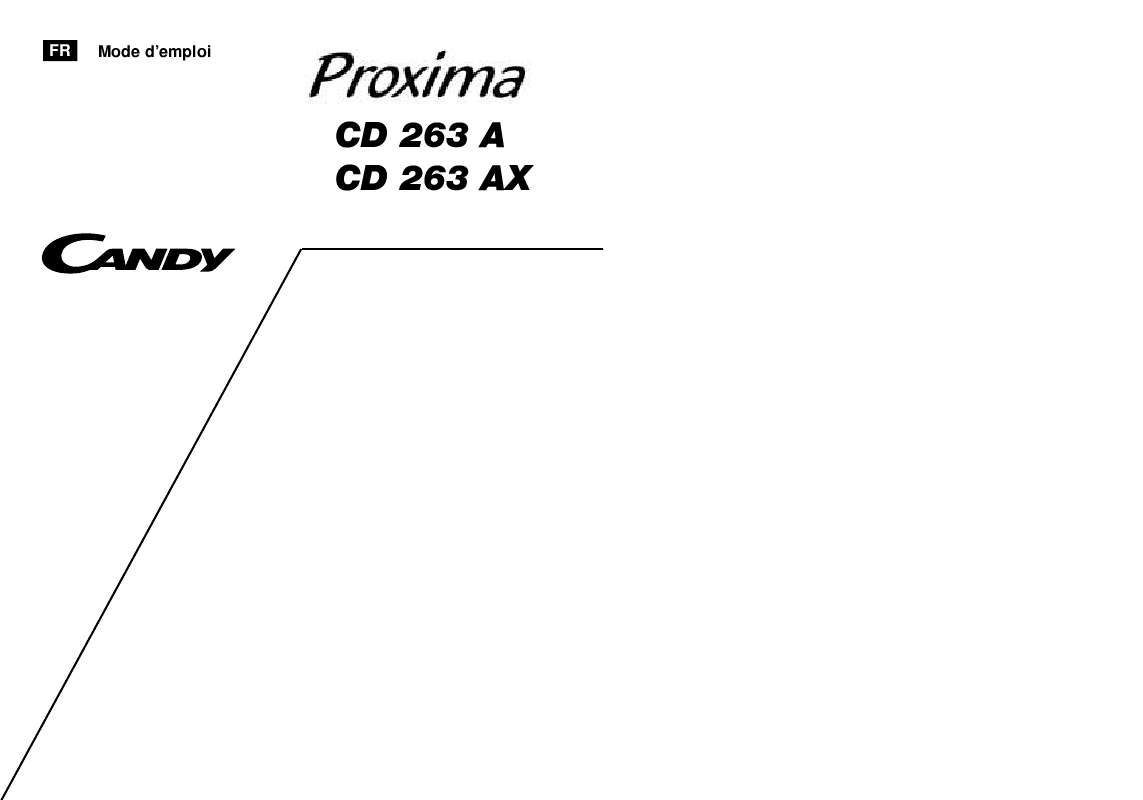 Guide utilisation  CANDY CD 263 AX  de la marque CANDY